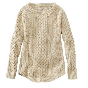 LL Bean signature fisherman sweater